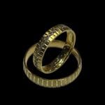 Süper İnce Taşlı Alyans - Görsel 2