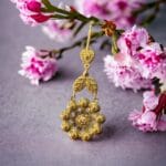 Yapraklı Çiçek Küpesi