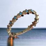 Mavi Taşlı Yıldızlı Yüzük - Görsel 2