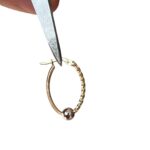 Yarı Düz Yarı Makarna Küpe - Görsel 2