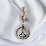 Tek Taşlı Halka Küpe - Görsel 2