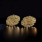 Çift Sıra Yapraklı Küpe - Görsel 2